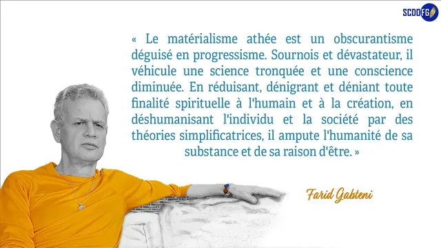 Portrait de Farid Gabteni avec la citation : Peut-on croire sans être crédule ?